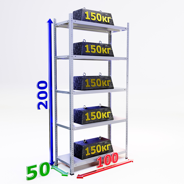 Стеллаж металлический в гараж 200х100х50 5 полок MS Strong фото Стеллаж Мастер Стеллаж металлический в гараж 200х100х50 5 полок MS Strong фото Стеллаж Мастер